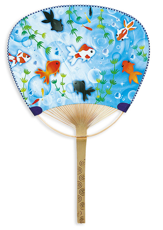 竹うちわ 金魚