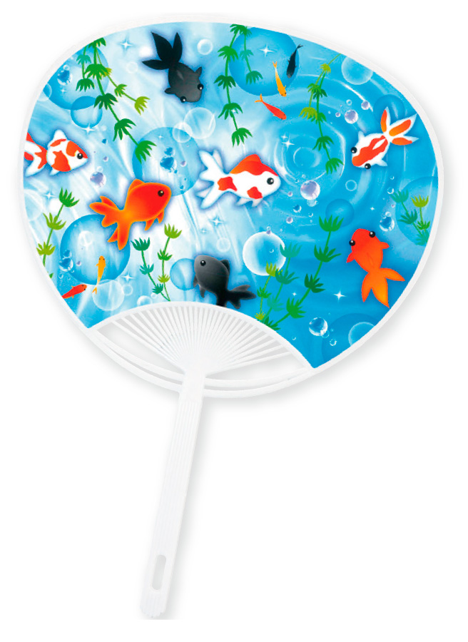 全面名入れGタイプうちわ 金魚